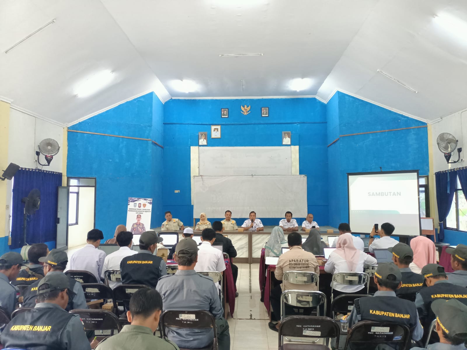 Aplikasi SIM LINMAS Disosialisasikan, Camat Mataraman Dukung Program Satpol PP