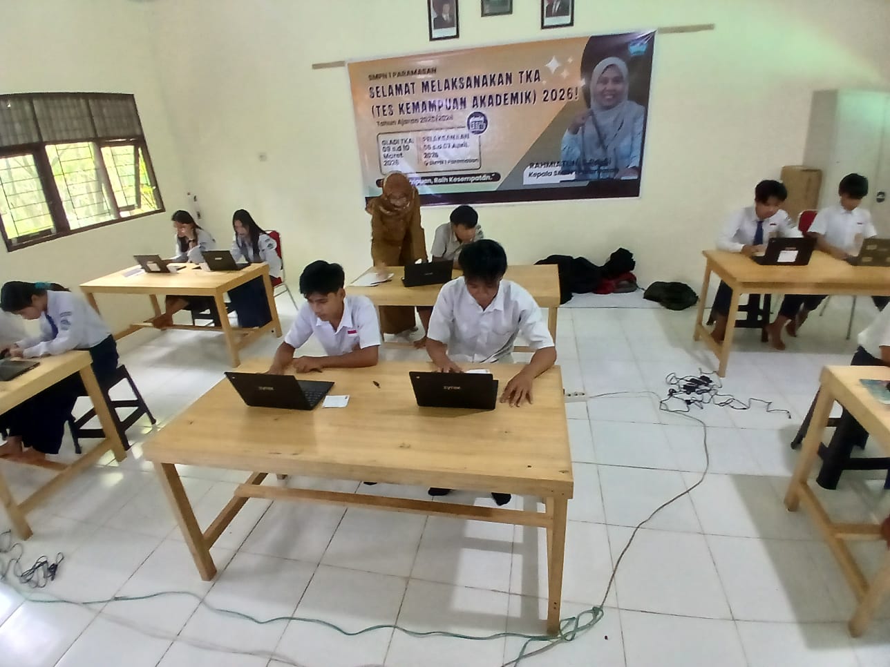 Gladi Bersih TKA Hari Kedua di SMPN 1 Paramasan Uji Kesiapan Mental Siswa