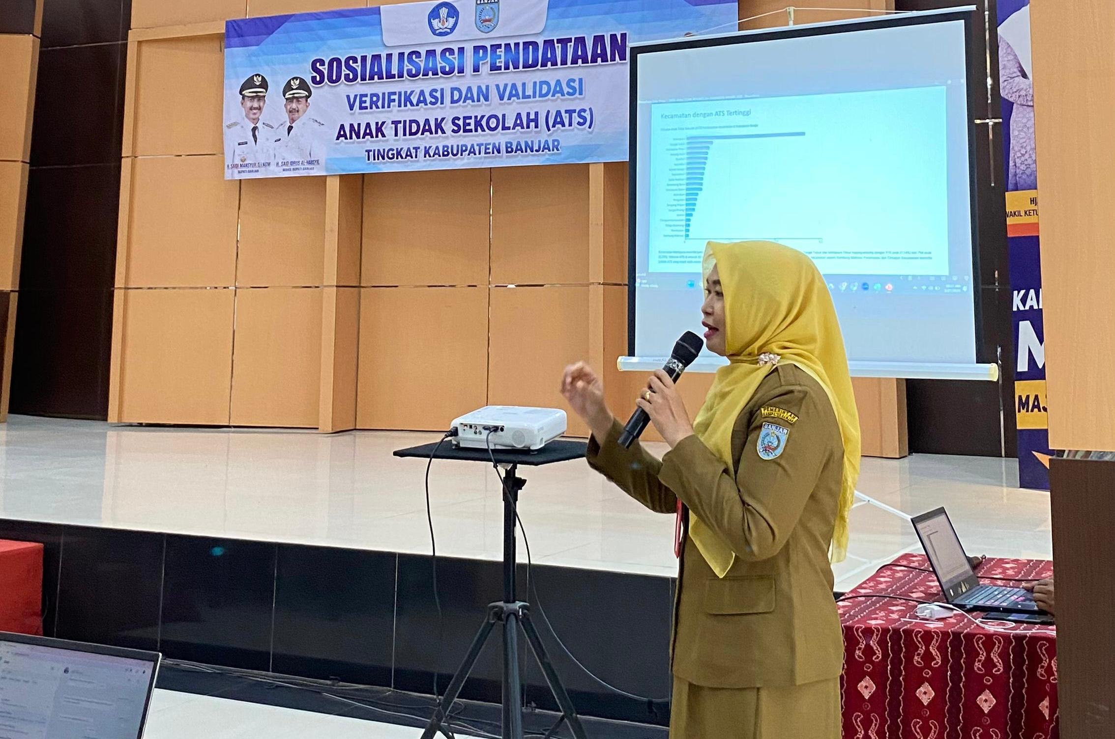 Disdik Banjar Gelar Sosialisasi Pendataan Verifikasi dan Validasi ATS di Kecamatan Martapura