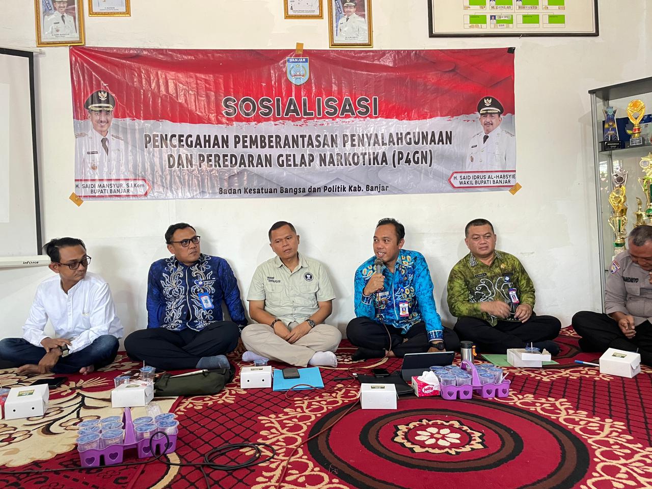 Kesbangpol Banjar Gelar Sosialisasi P4GN di Desa Simpang Tiga Mataraman