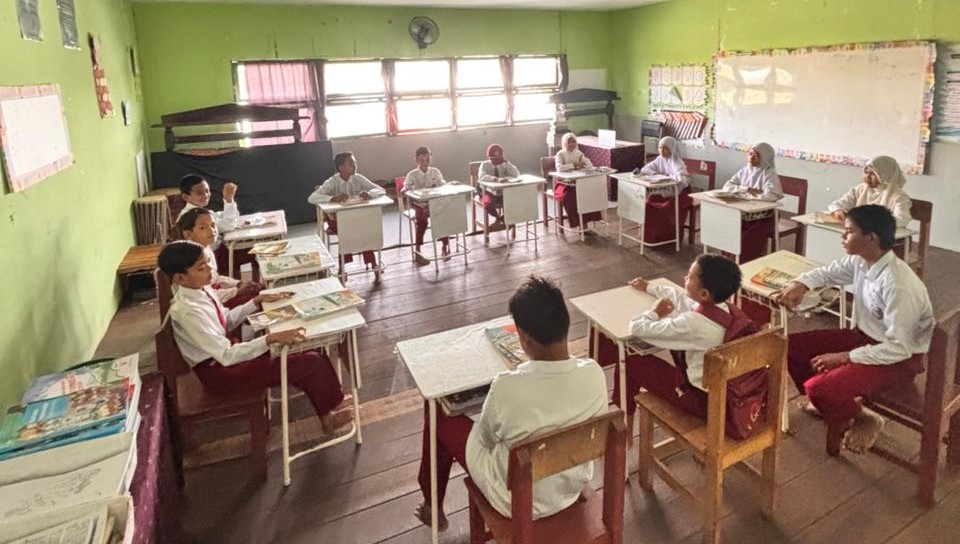 Simulasi TKA Berjalan Lancar, Siswa SDN Benua Anyar Sungai Tuan Tetap Semangat di Bulan Ramadan