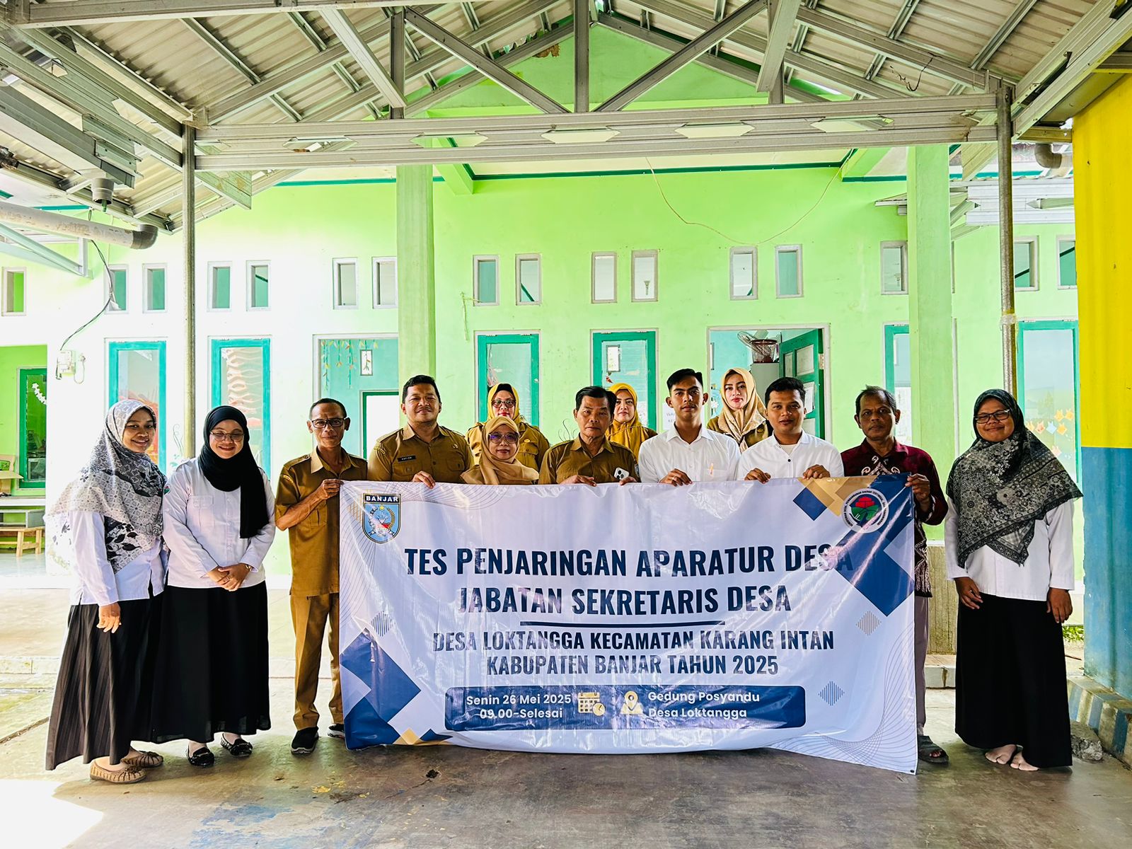 DPMD Banjar Gelar Tes Tertulis Penjaringan Aparat Desa di Loktangga dan Dalam Pagar