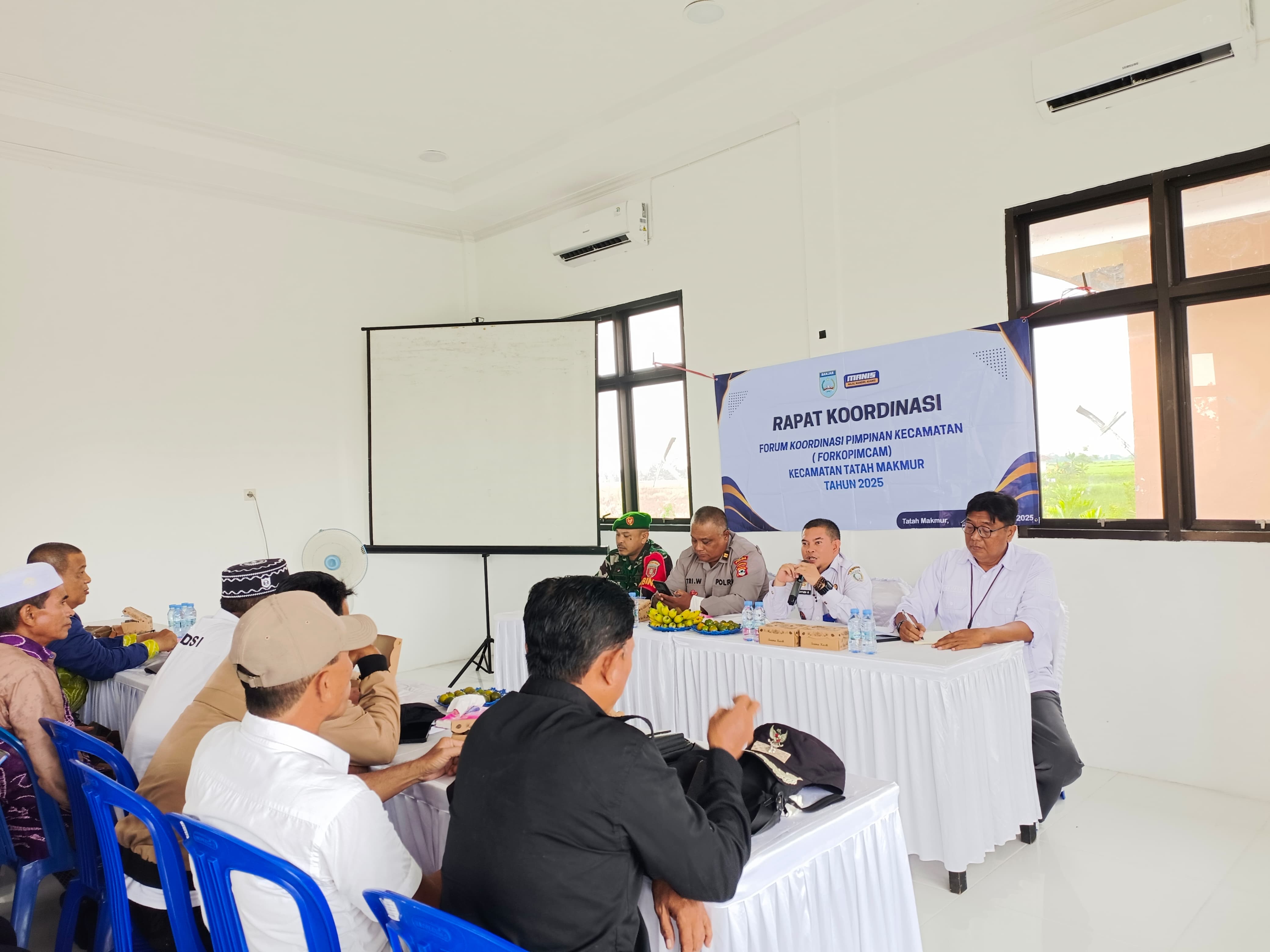 Tingkatkan Sinergi, Forkopimcam Tatah Makmur Gelar Rakor