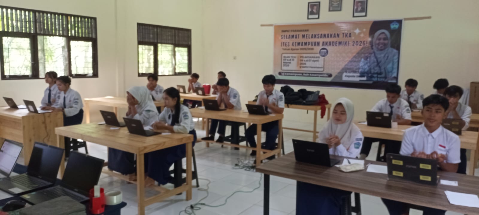 Gladi Bersih TKA di SMPN 1 Paramasan Berjalan Lancar di Sesi Awal, Terkendala Server Nasional di Sesi Kedua