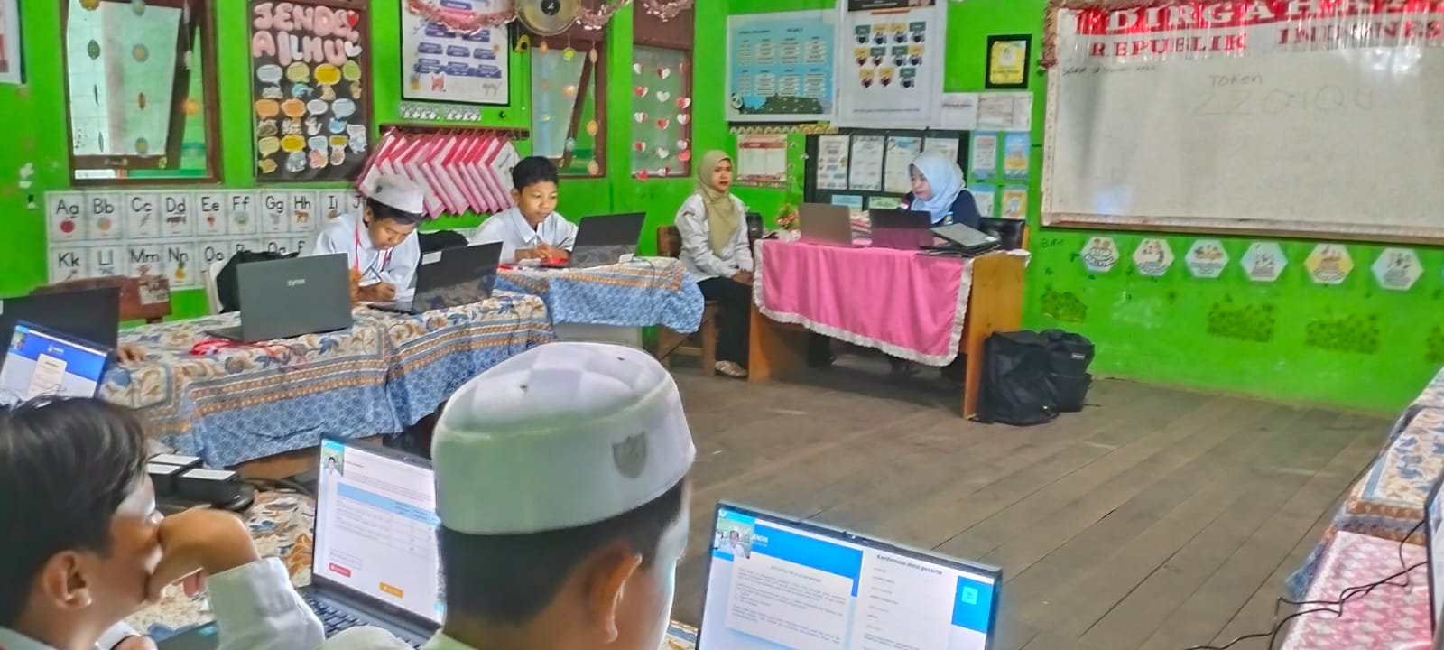 Uji Kesiapan Ujian Berbasis Komputer, SDN Benua Anyar Danau Salak 1 Gelar Gladi TKA