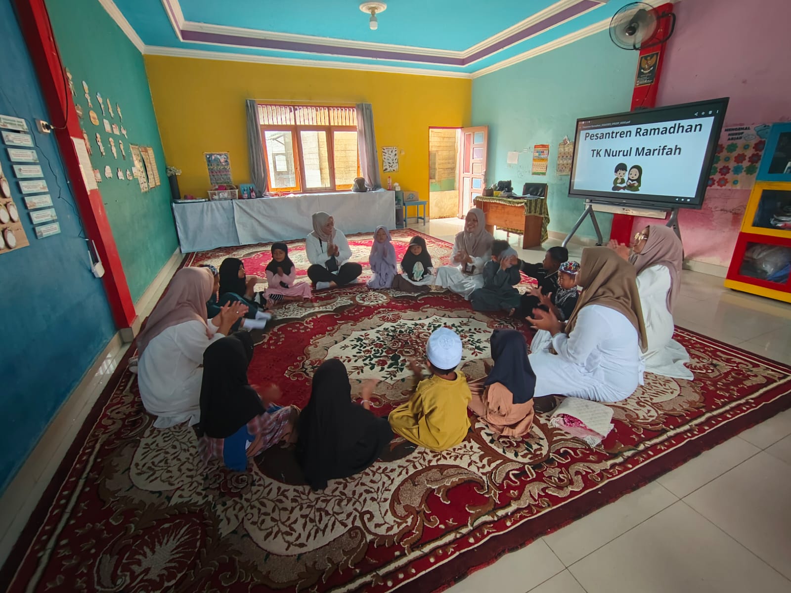 Monitoring Pesantren Ramadhan Hari Terakhir di TK Nurul Ma’rifah oleh Staf Bidang PAUD