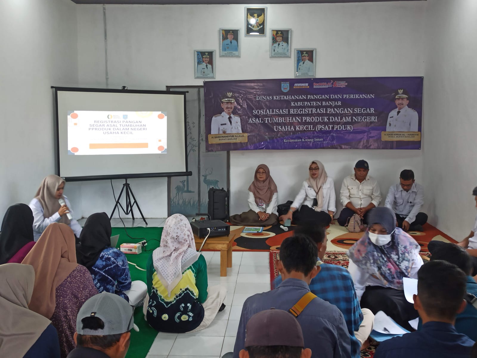 Sosialisasi Registrasi Keamanan PSAT-PDUK di Desa Karang Intan
