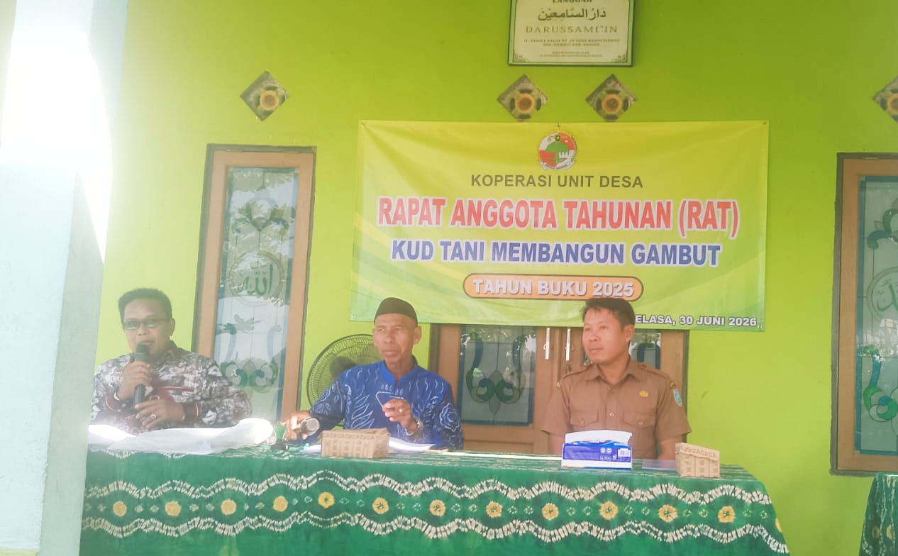 Wakili Camat Gambut, Rahman Ependi Minta KUD Tani Membangun Terus Inovatif Pasca RAT 2025