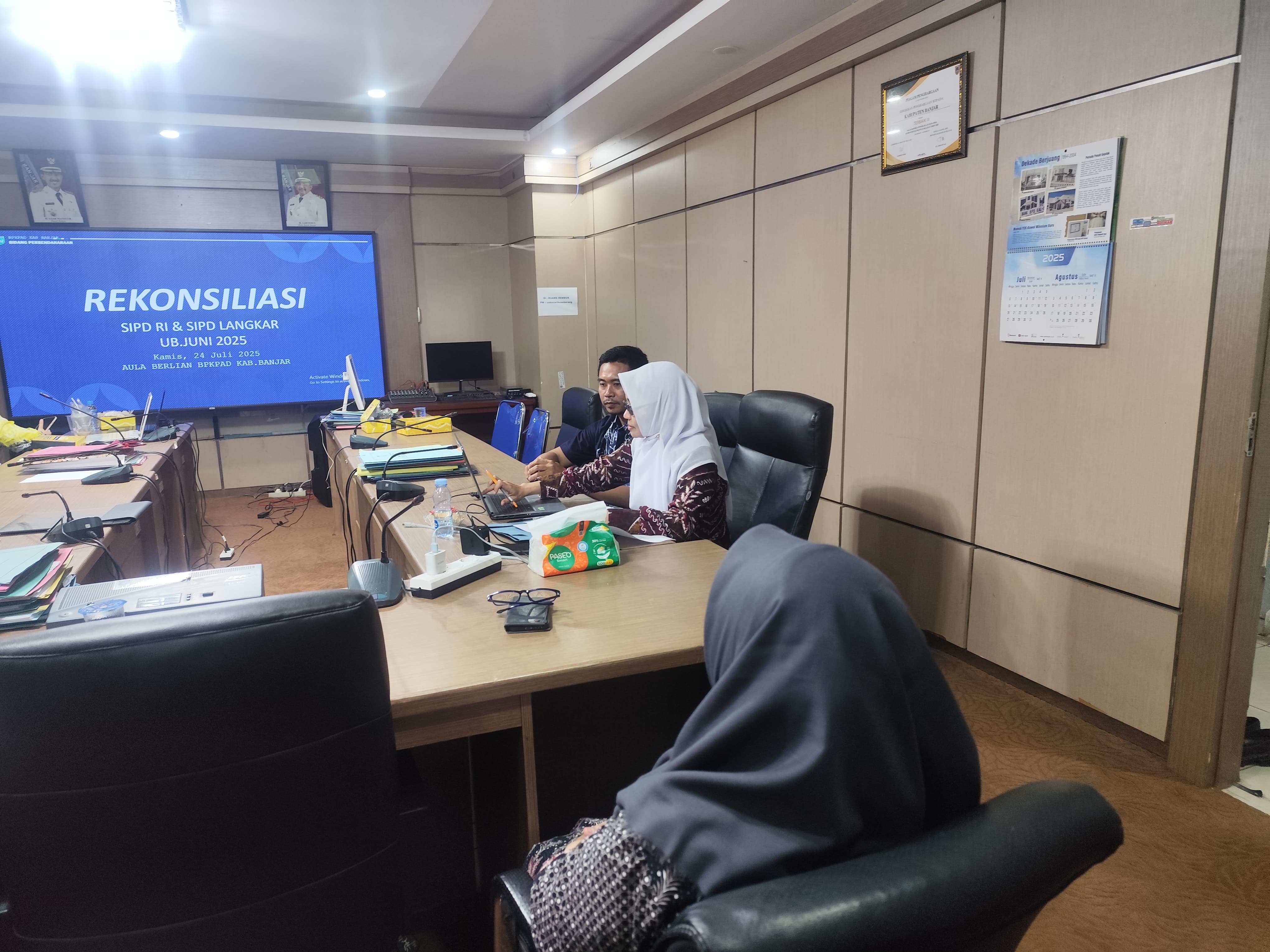Perkuat Sistem Perencanaan, Kecamatan Karang Intan Ikuti Rekonsiliasi SIPD RI dan SIPD Langkar