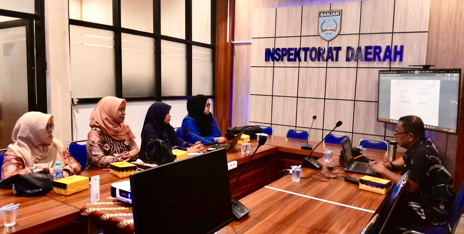 Karang Intan Ikuti Pemantauan SAKIP Triwulan I Tahun 2026 di Inspektorat Banjar