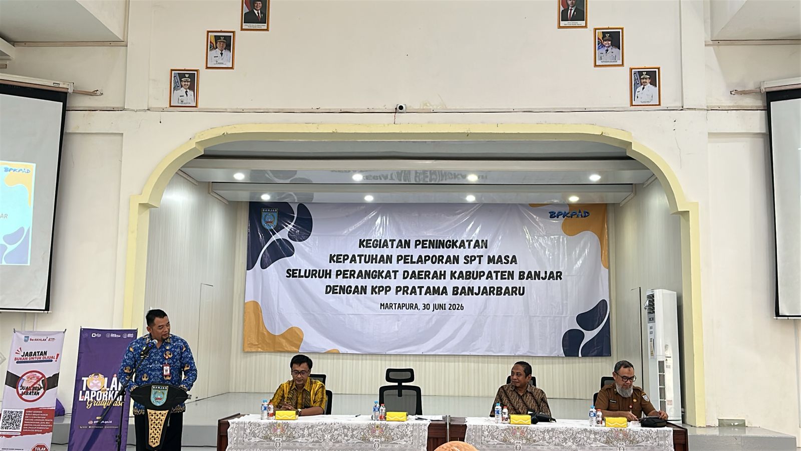 Camat Mataraman dan Bendahara Kecamatan Ikuti Kegiatan Peningkatan Kepatuhan Pelaporan SPT Masa