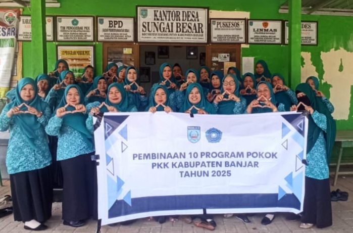 Monev dan Pembinaan 10 Program Pokok PKK di Desa Sungai Besar