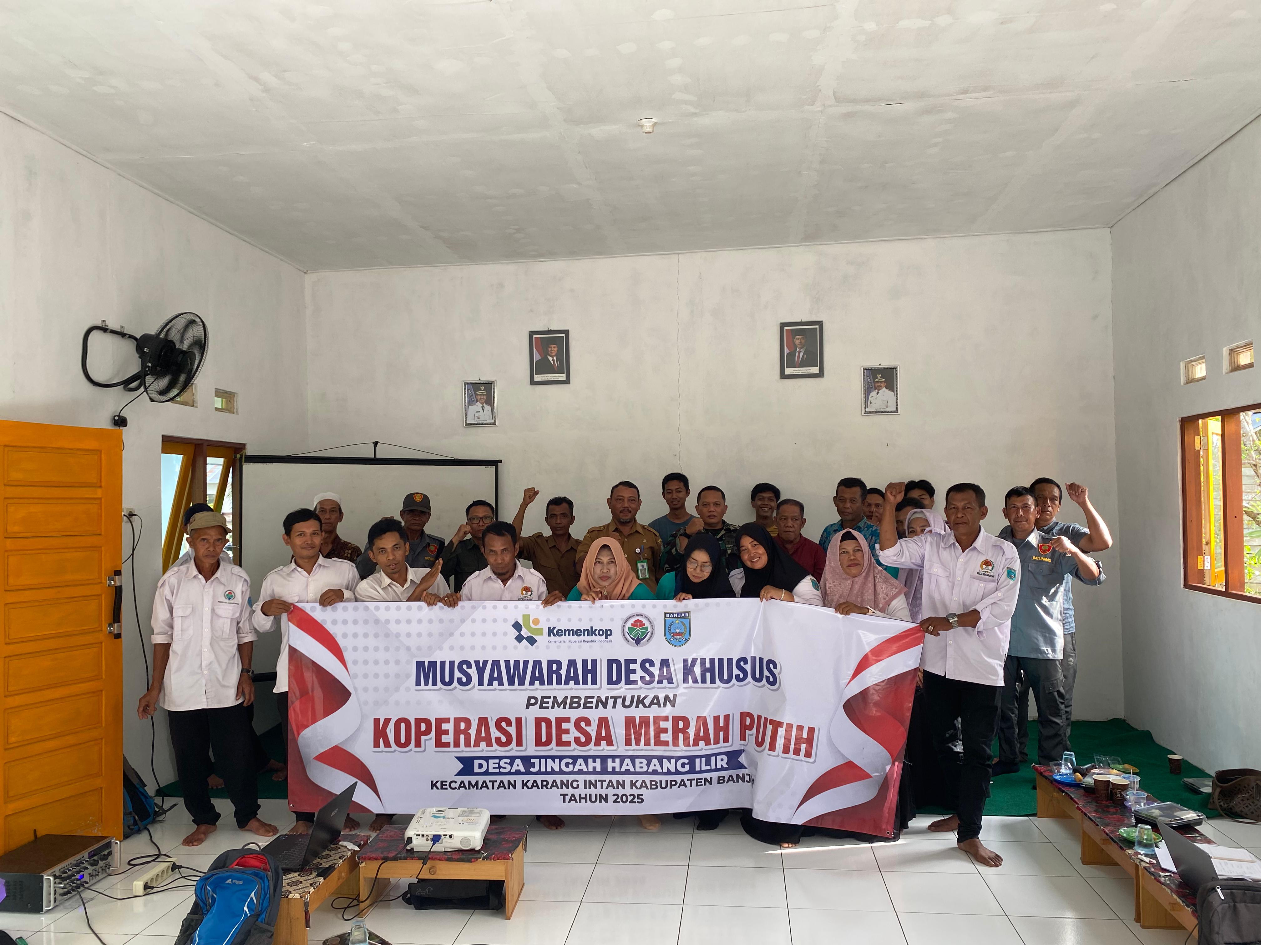 Desa Jingah Habang Ilir dan Sungai Arfat Resmi Bentuk Kopdes Merah Putih Berbasis Komunitas