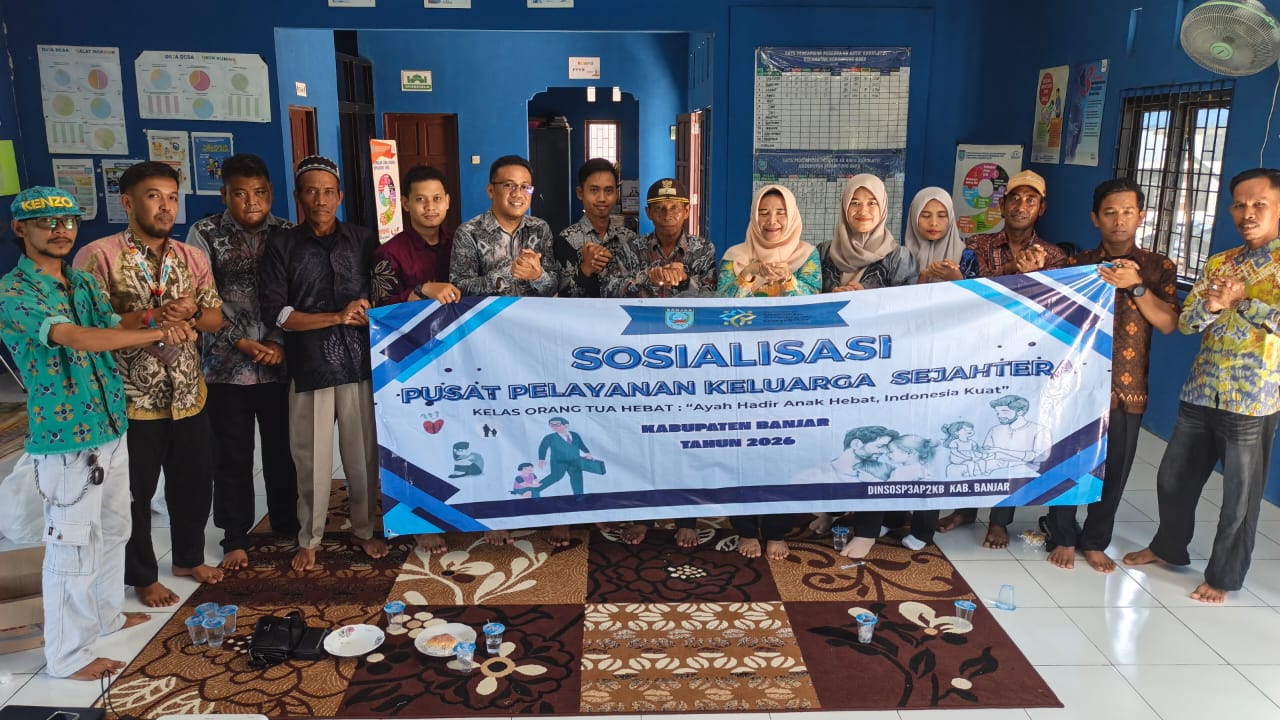 Dinsos P3AP2KB Banjar Sukses Gelar Kelas Orang Tua Hebat "Ayah Hebat Generasi Kuat" di Beruntung Baru