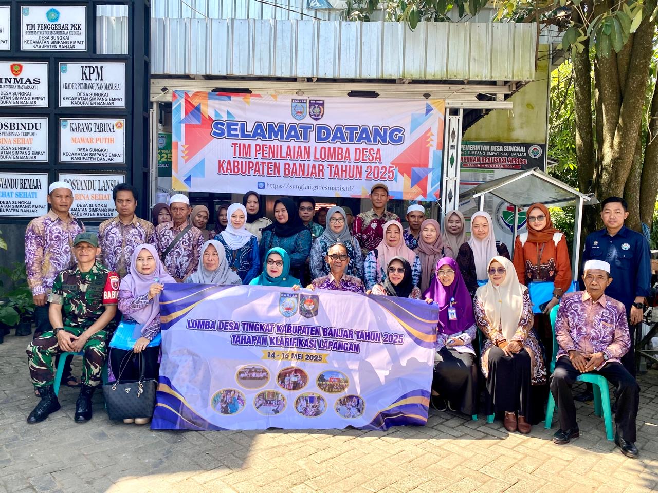 Tim Penilaian Lomba Desa Lakukan Klarifikasi Lapangan di Balai Desa Sungkai