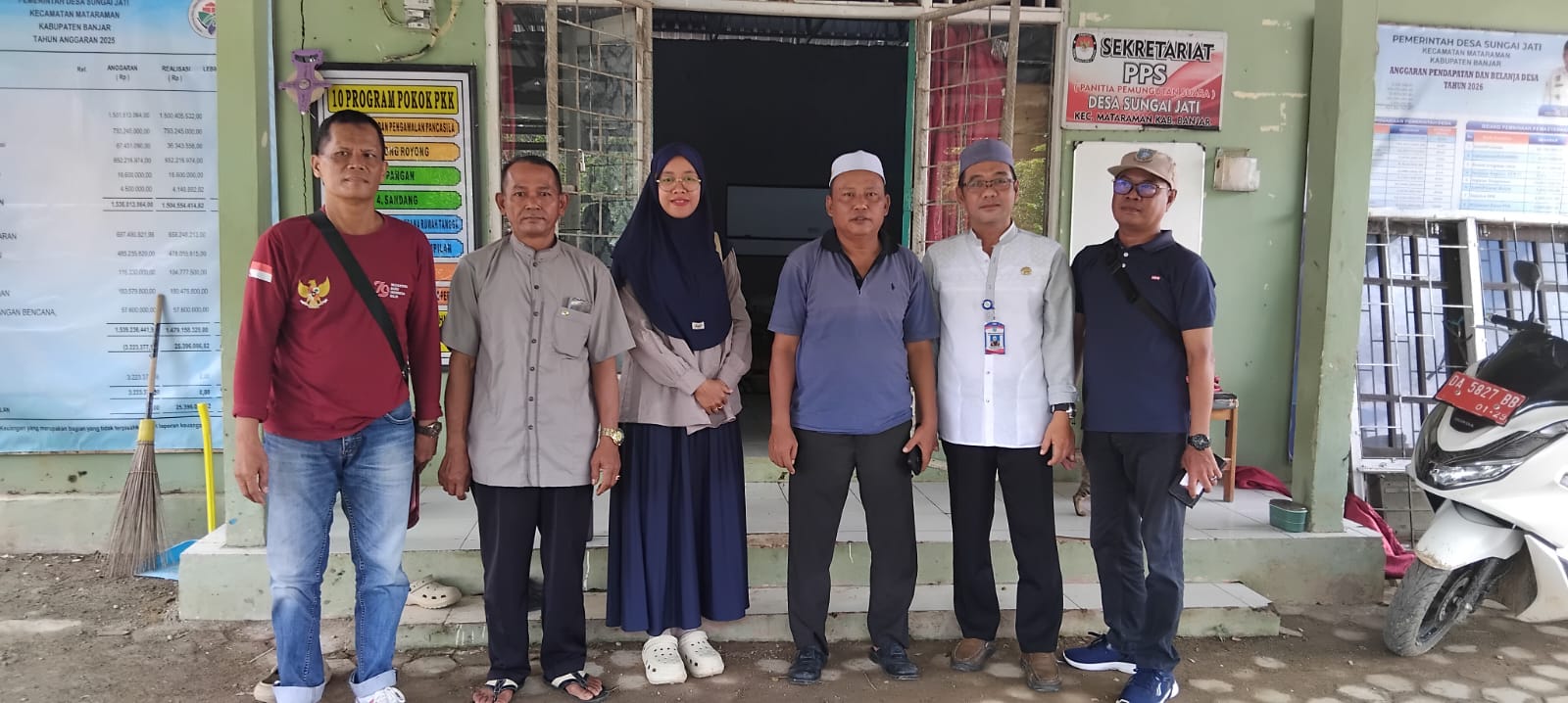 Tim Inventaris Kecamatan Mataraman Lakukan Monitoring Aset di Desa Sungai Jati