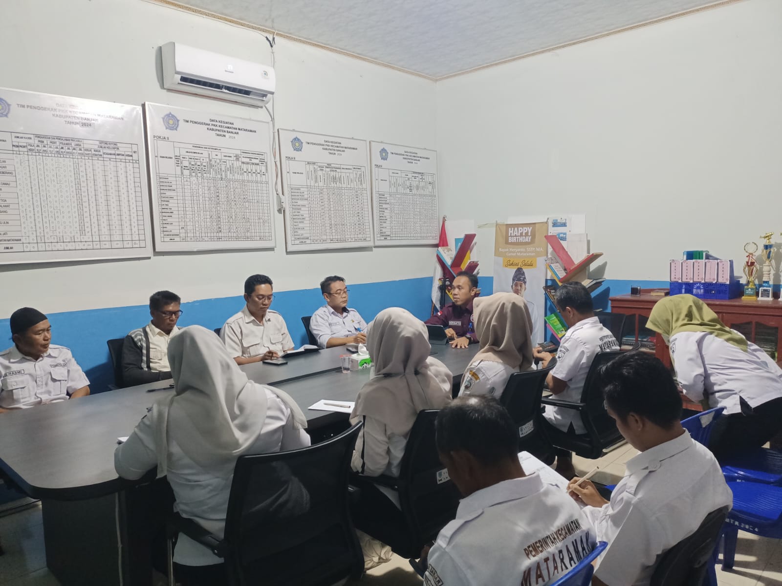 Camat Mataraman Pimpin Rapat Monitoring dan Evaluasi Kinerja Tahun 2026