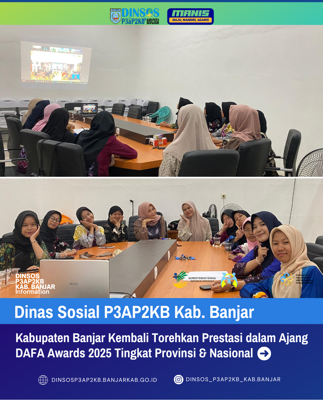 Kabupaten Banjar Raih Penghargaan DAFA Awards 2025 Tingkat Nasional dan Provinsi Kalsel