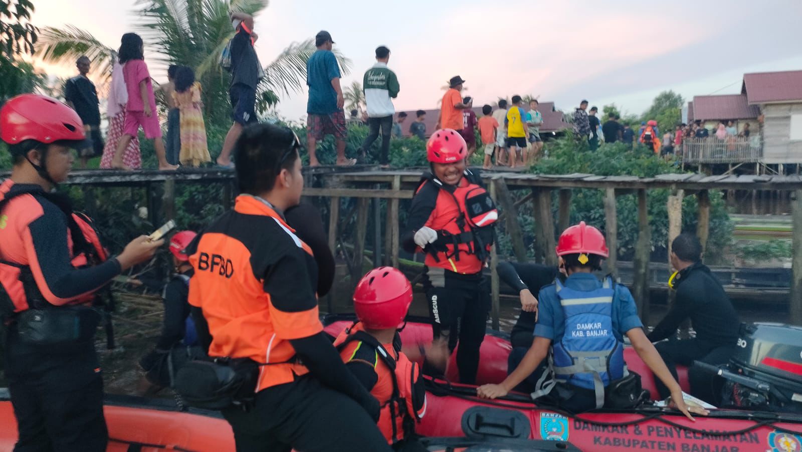 BPBD Banjar Bantu Temukan Bocah Tenggelam di Sungai Aluh-Aluh Besar