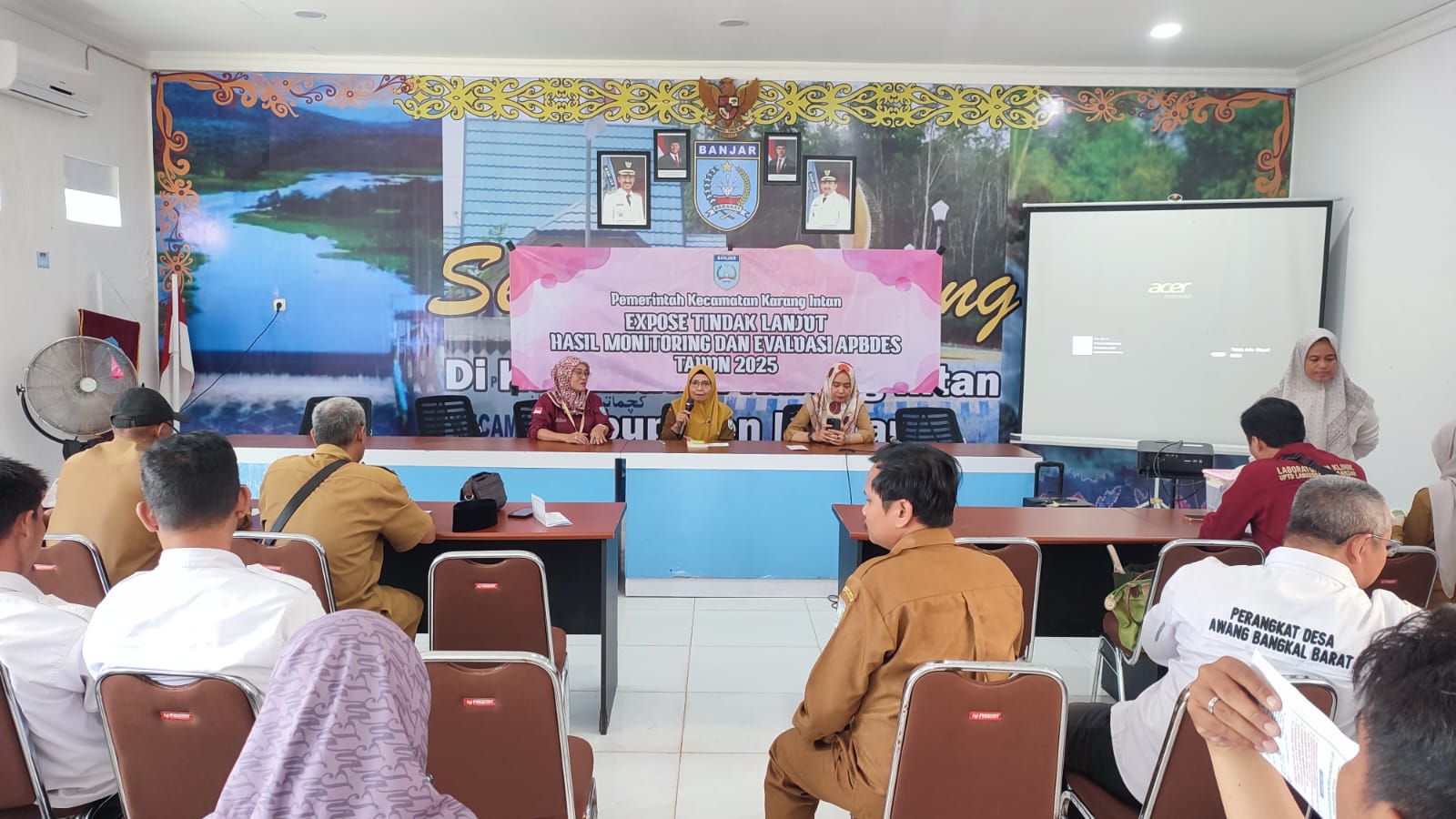 Kecamatan Karang Intan Gelar Expose Tindak Lanjut Hasil Monev APBDes 2025.