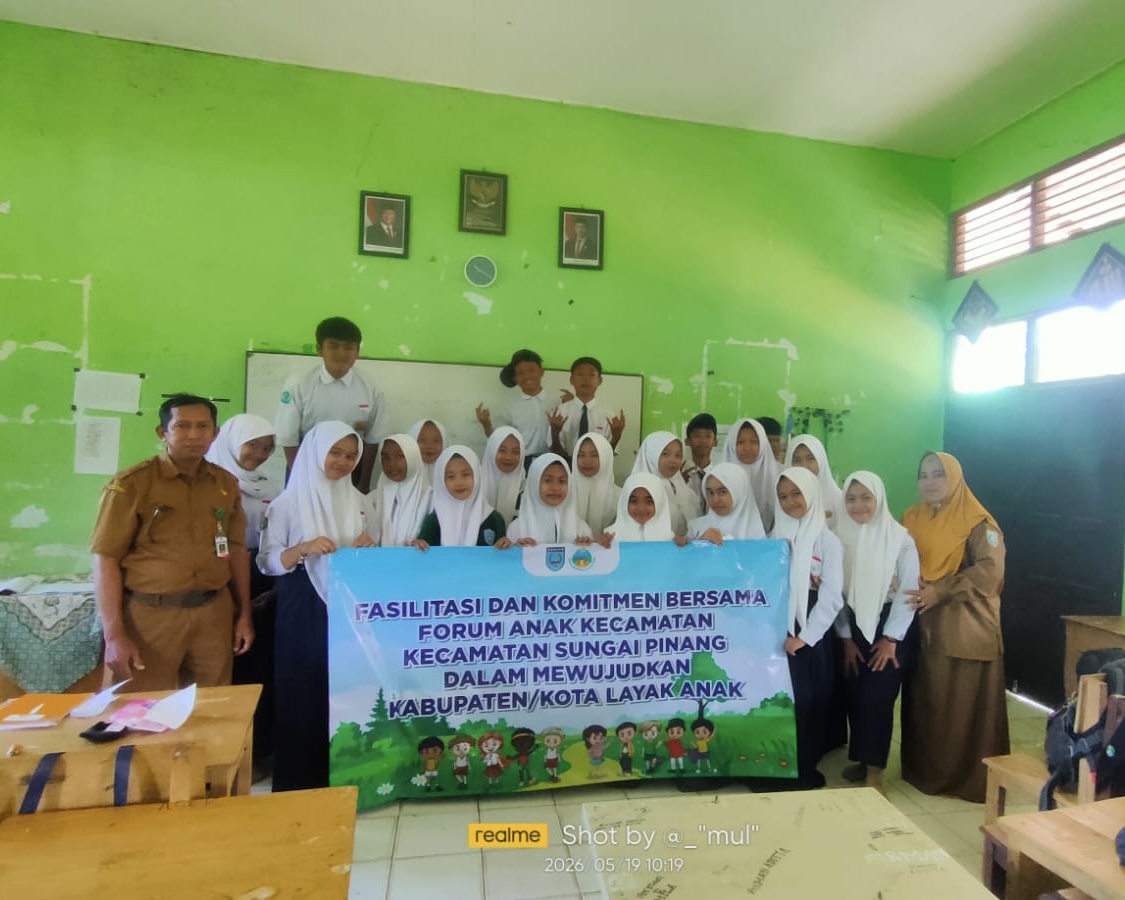 Dengar Aspirasi Anak, Kecamatan Sungai Pinang Dorong Pembentukan Forum Anak di SMPN 1 Sungai Pinang