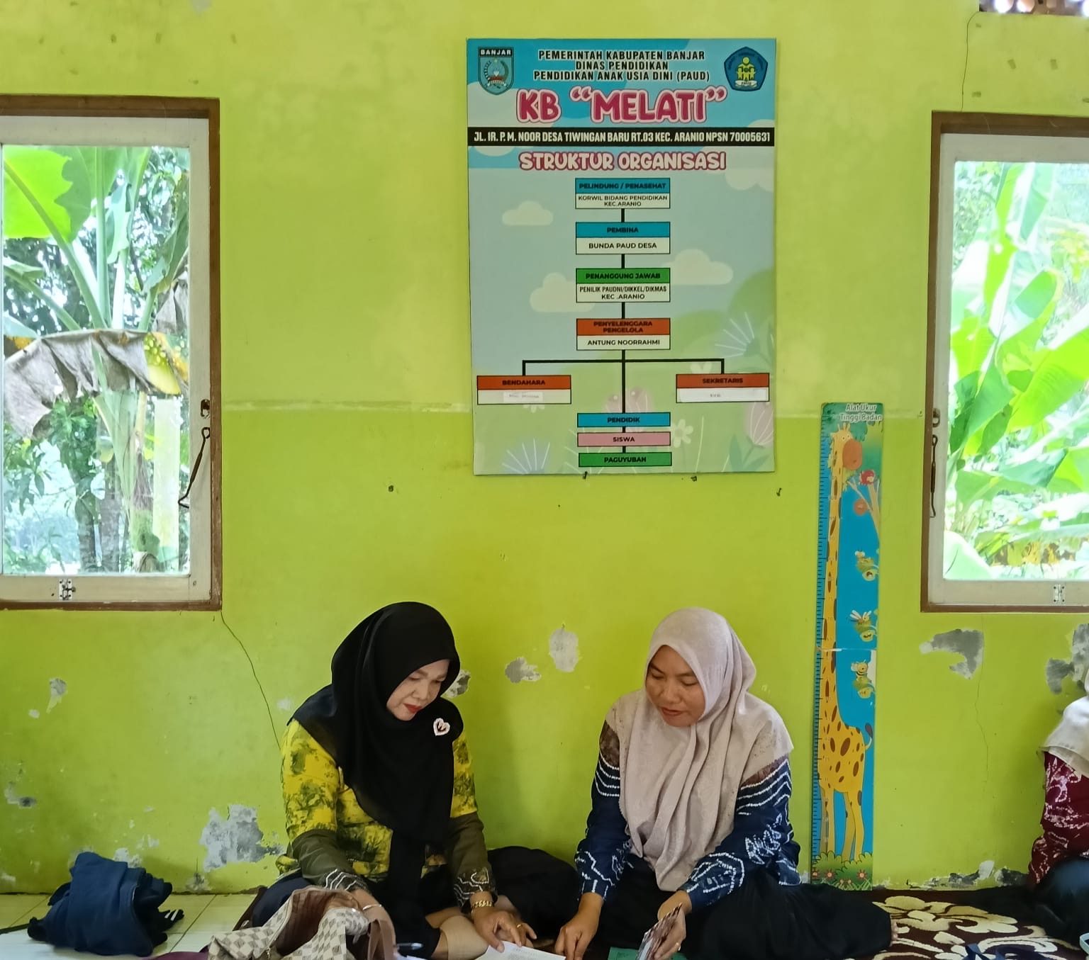 Perkuat Tata Kelola Lembaga, Penilik PAUD Aranio Lakukan Monev di KB Melati Tiwingan Baru