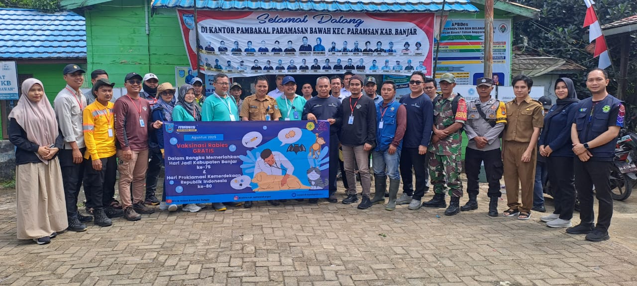 Sambut Hari Jadi Kabupaten Banjar, Distan Gelar Vaksinasi dan Pengobatan di Paramasan